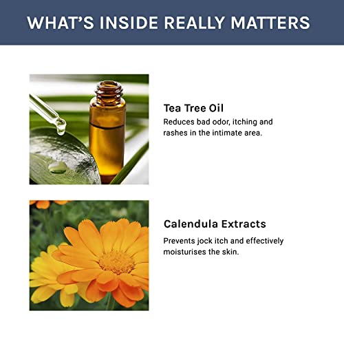 Impressive Beauty Intimate Wash for Men Natural Organic with Tea Tree Oil | pH Balanced Foam Cleansing